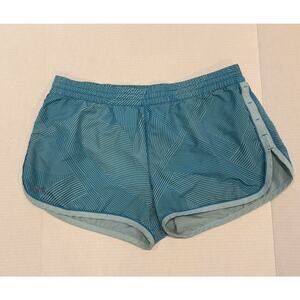 Under Armour Women’s Running Shorts Size M Teal Stripe Lightweight Gym Athletic